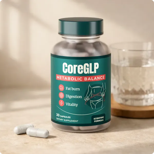 CoreGLP-Flasche auf einem Tisch